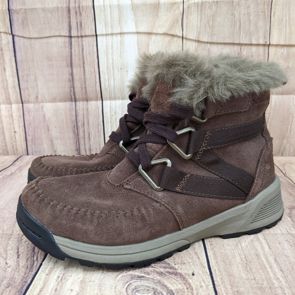 COLUMBIA Maragal Mid Boot Brown Suede Waterproof Winter Boots Sz 5.5